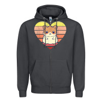 Smoke cute hamster design retro heart shape vintage t shirt Zipper Hoodie - linhVisuals