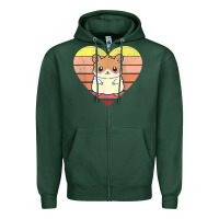 Sports Green cute hamster design retro heart shape vintage t shirt Zipper Hoodie - linhVisuals