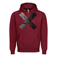 Burgundy the xx Zipper Hoodie - linhVisuals