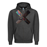 Charcoal Heather the xx Zipper Hoodie - linhVisuals