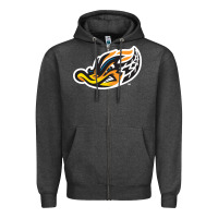 Charcoal Heather akron-rubber-ducks Zipper Hoodie - linhVisuals