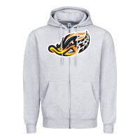 Heather Grey akron-rubber-ducks Zipper Hoodie - linhVisuals
