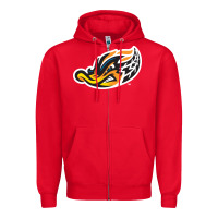 Red akron-rubber-ducks Zipper Hoodie - linhVisuals