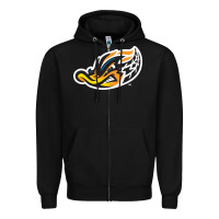 Black akron-rubber-ducks Zipper Hoodie - linhVisuals
