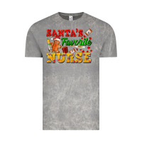 Cloud Rock Santa's Favorite Nurse Vintage Tee - FaDigitalArtStudio