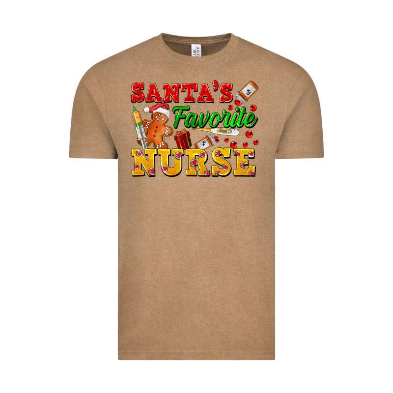 Santa's Favorite Nurse Vintage Tee by FaDigitalArtStudio | Teevron