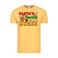 Vintage Mustard Santa's Favorite Nurse Vintage Tee - FaDigitalArtStudio