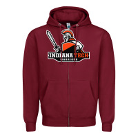 Burgundy indiana institute of technology warrior Zipper Hoodie - linhVisuals