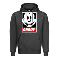 Charcoal Heather ohboy Zipper Hoodie - linhVisuals