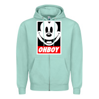 Seafoam ohboy Zipper Hoodie - linhVisuals