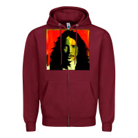 Burgundy chris cornell best legend Zipper Hoodie - linhVisuals