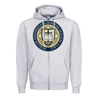 Heather Grey university dame Zipper Hoodie - linhVisuals