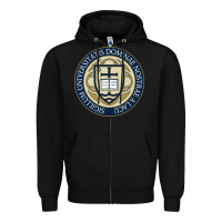 Black university dame Zipper Hoodie - linhVisuals