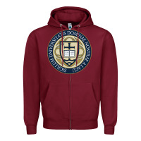 Burgundy university dame Zipper Hoodie - linhVisuals