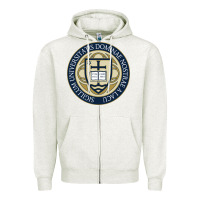 Oatmeal Heather university dame Zipper Hoodie - linhVisuals