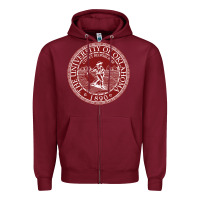 Burgundy university oklahoma Zipper Hoodie - linhVisuals