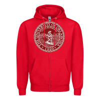 Red university oklahoma Zipper Hoodie - linhVisuals