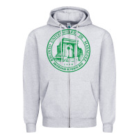 Heather Grey upr at mayaguez Zipper Hoodie - linhVisuals