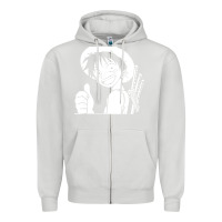 Dove Grey luffy one piece Zipper Hoodie - linhVisuals