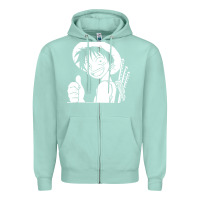 Seafoam luffy one piece Zipper Hoodie - linhVisuals