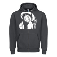 Smoke luffy one piece Zipper Hoodie - linhVisuals