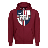 Burgundy university catholic Zipper Hoodie - linhVisuals