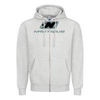 Dove Grey Nautique Boats Zipper Hoodie - linhVisuals