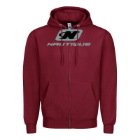 Burgundy Nautique Boats Zipper Hoodie - linhVisuals