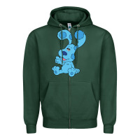 Sports Green blues clues on red sofa Zipper Hoodie - linhVisuals