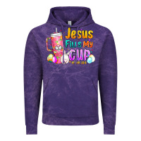 Cloud Purple Jesus Fills My Cup Easter Vintage Hoodie - CowhideDigitalArt