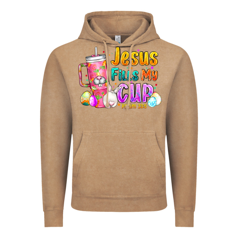 Jesus Fills My Cup Easter Vintage Hoodie by CowhideDigitalArt | Teevron