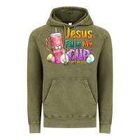 Vintage Olive Jesus Fills My Cup Easter Vintage Hoodie - CowhideDigitalArt
