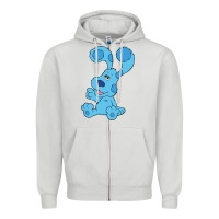 Dove Grey blues clues on red sofa Zipper Hoodie - linhVisuals