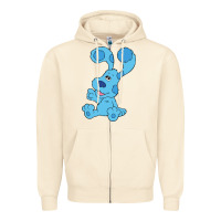 Sandshell blues clues on red sofa Zipper Hoodie - linhVisuals