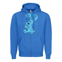 True Royal blues clues on red sofa Zipper Hoodie - linhVisuals