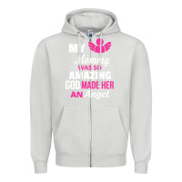 Dove Grey my mommy was amazing god made her an angel Zipper Hoodie - linhVisuals