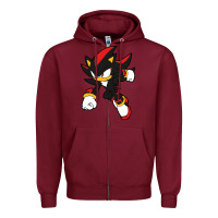 Burgundy shadow the hedgehog Zipper Hoodie - linhVisuals