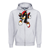 Heather Grey shadow the hedgehog Zipper Hoodie - linhVisuals