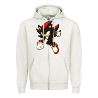 Oatmeal Heather shadow the hedgehog Zipper Hoodie - linhVisuals