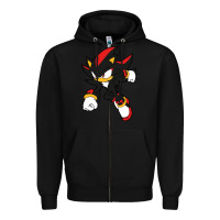 Black shadow the hedgehog Zipper Hoodie - linhVisuals
