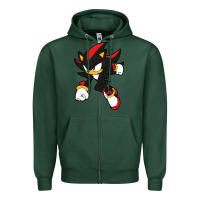 Sports Green shadow the hedgehog Zipper Hoodie - linhVisuals
