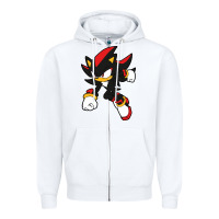 White shadow the hedgehog Zipper Hoodie - linhVisuals