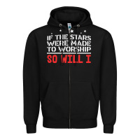 Black if the stars were to worship so will i Zipper Hoodie - linhVisuals
