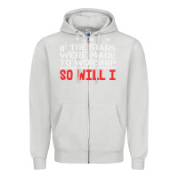 Dove Grey if the stars were to worship so will i Zipper Hoodie - linhVisuals