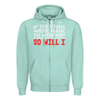 Seafoam if the stars were to worship so will i Zipper Hoodie - linhVisuals