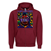 Burgundy kaytranada Zipper Hoodie - linhVisuals