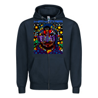 Navy kaytranada Zipper Hoodie - linhVisuals