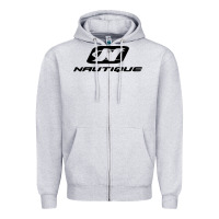 Heather Grey Nautique Boats Zipper Hoodie - linhVisuals
