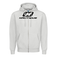 Dove Grey Nautique Boats Zipper Hoodie - linhVisuals