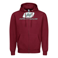Burgundy Nautique Boats Zipper Hoodie - linhVisuals